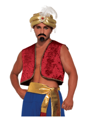 Desert Prince Costume Genie Vest - Mens Genie Costume 